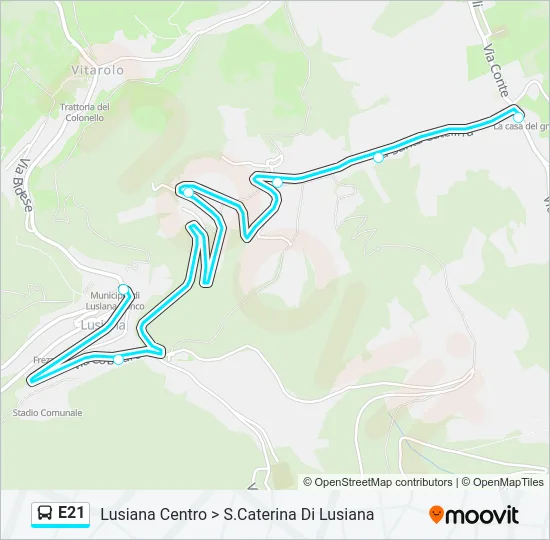 E21 Bus Line Map