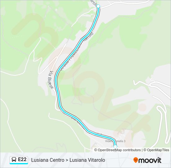 E22 Bus Line Map