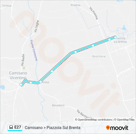 E27 Bus Line Map