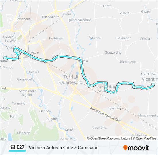 E27 Bus Line Map
