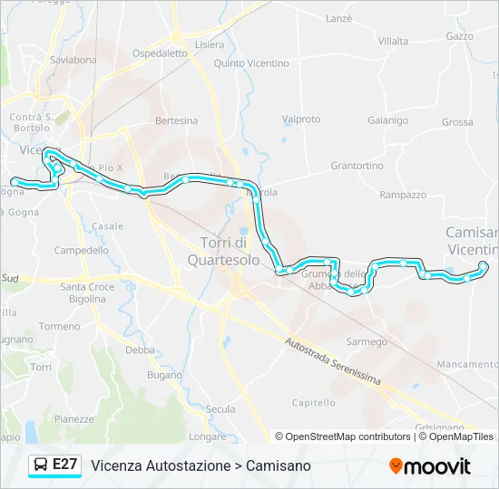 E27 Bus Line Map