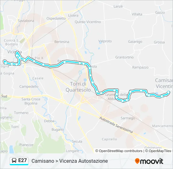 E27 Bus Line Map