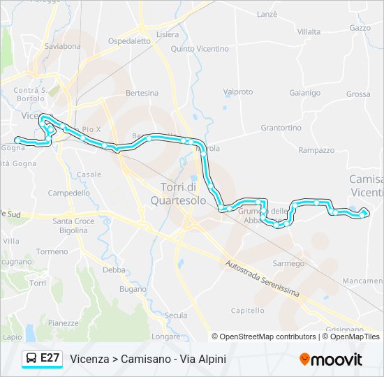 E27 Bus Line Map