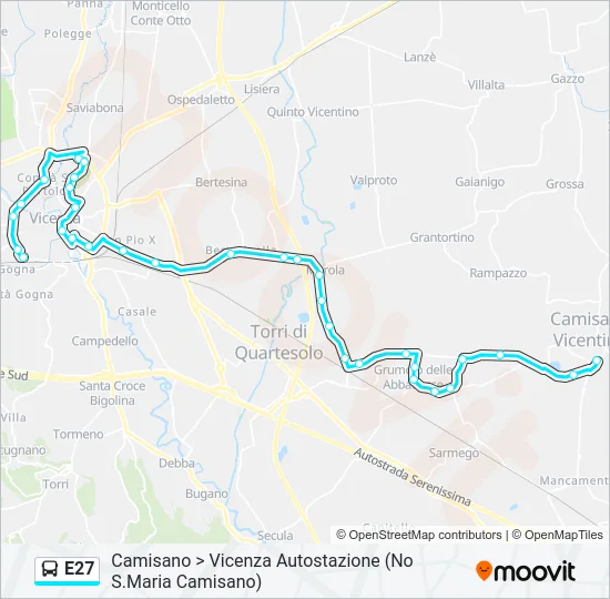 E27 Bus Line Map