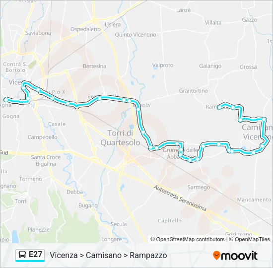 E27 Bus Line Map