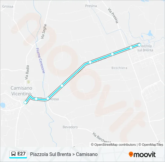 E27 Bus Line Map