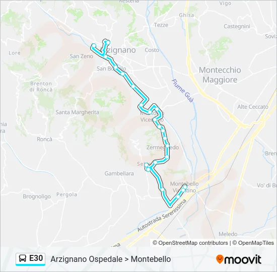 E30 Bus Line Map