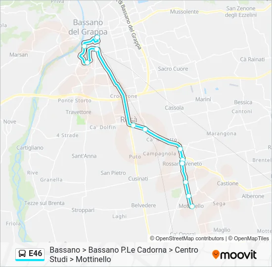 E46 Bus Line Map