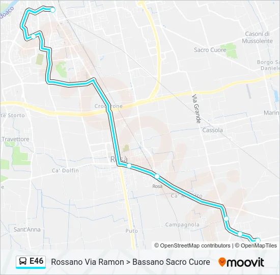 E46 Bus Line Map