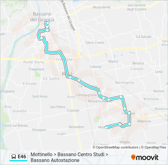E46 Bus Line Map