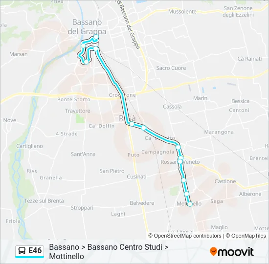 E46 Bus Line Map