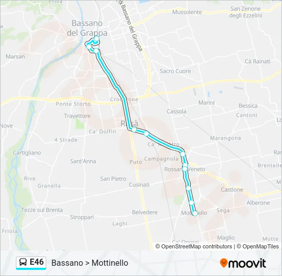 E46 Bus Line Map