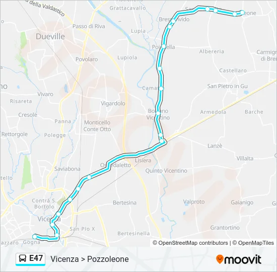 E47 Bus Line Map