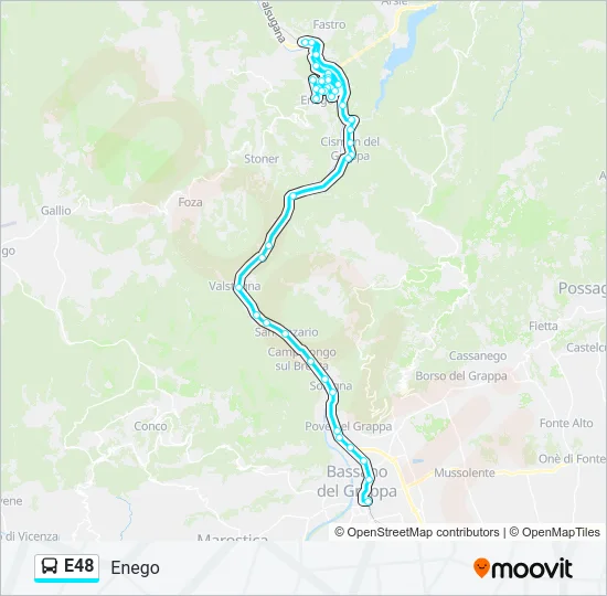 E48 Bus Line Map