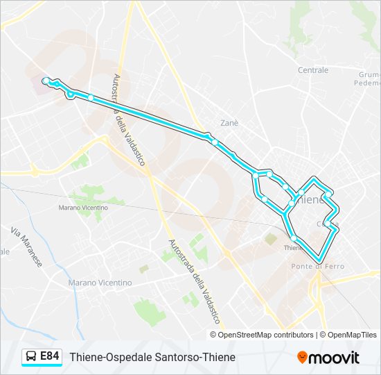 E84 Bus Line Map