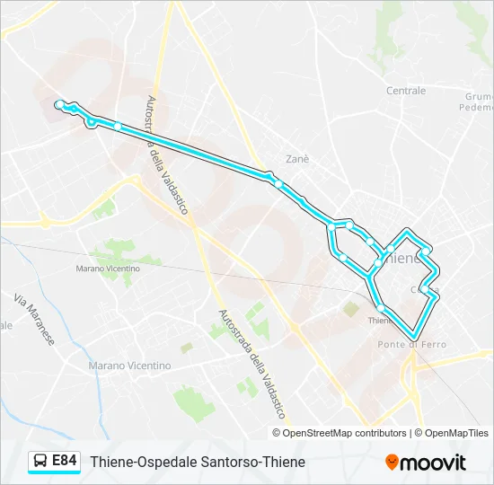 E84 Bus Line Map