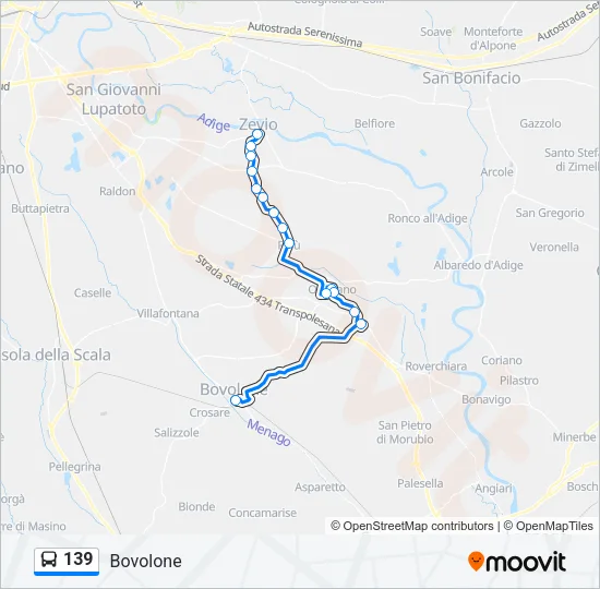 139 Bus Line Map