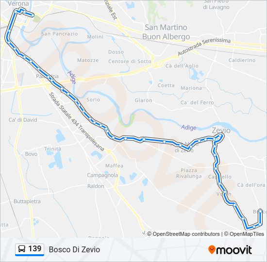 139 bus Line Map