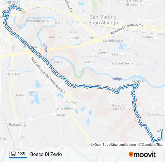 139 Bus Line Map