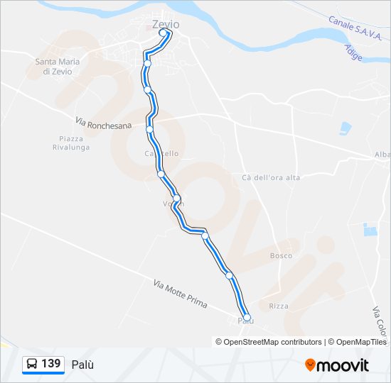 139 bus Line Map