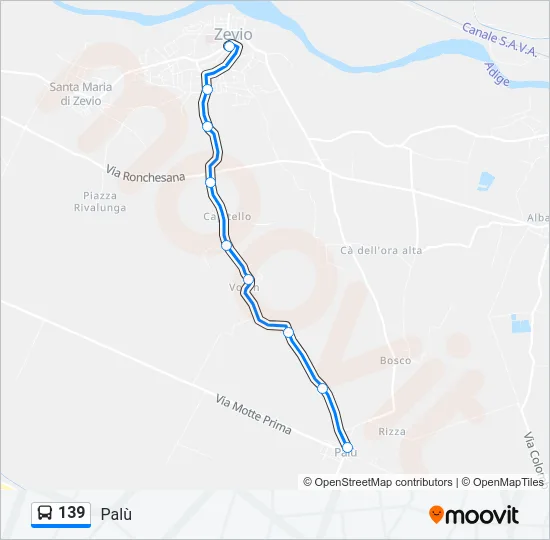 139 Bus Line Map