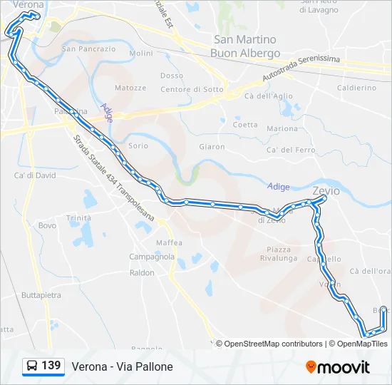 139 Bus Line Map
