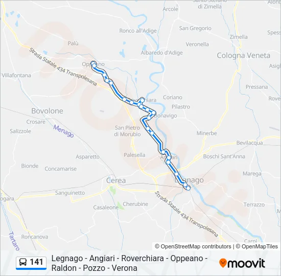 141 Bus Line Map