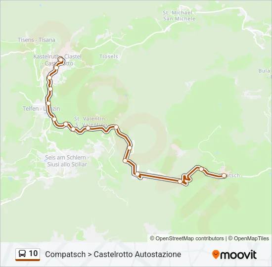 10 Bus Line Map