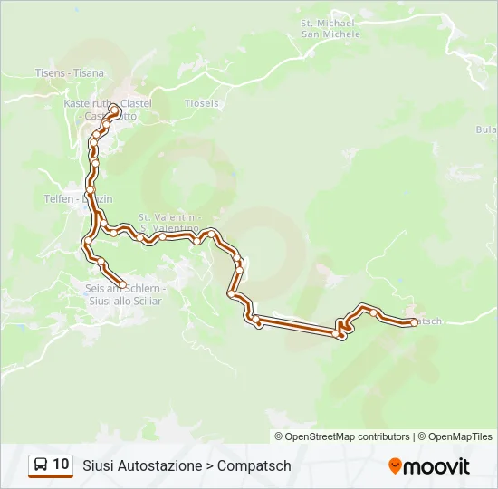 10 Bus Line Map