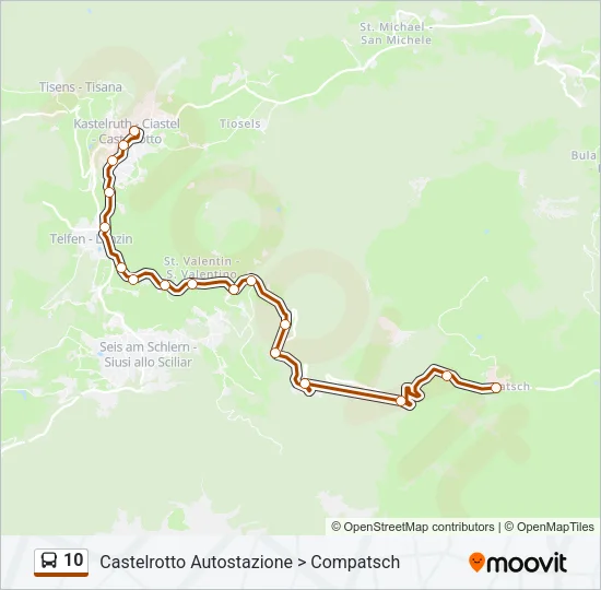 10 Bus Line Map