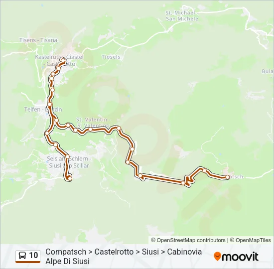 10 Bus Line Map