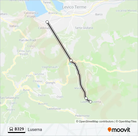 B329 Bus Line Map
