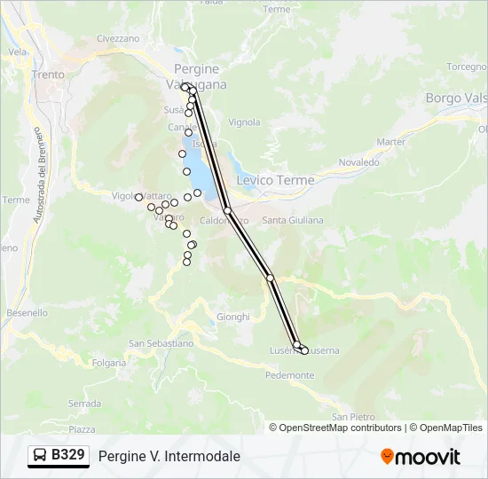 B329 Bus Line Map