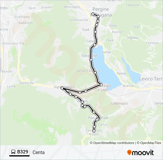 B329 Bus Line Map