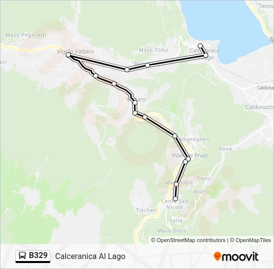 B329 Bus Line Map