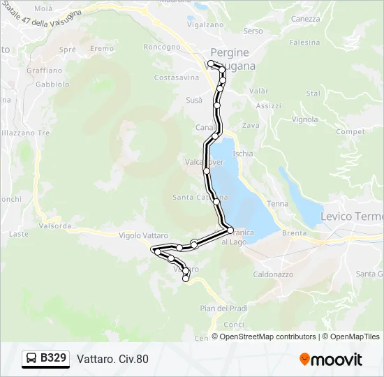 B329 Bus Line Map