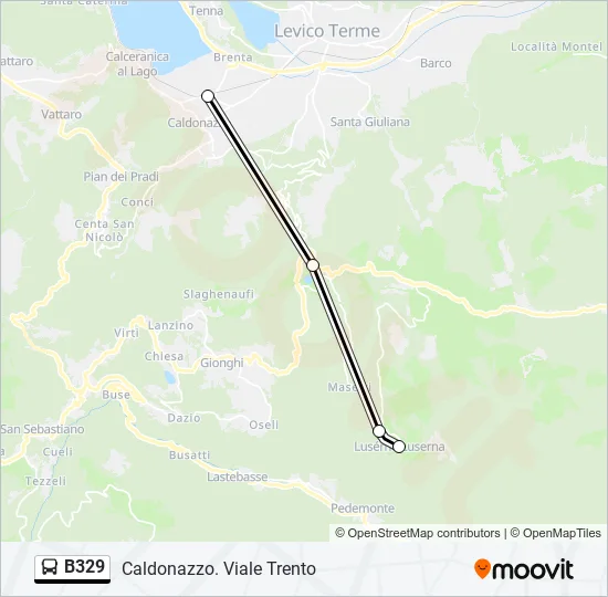 B329 Bus Line Map