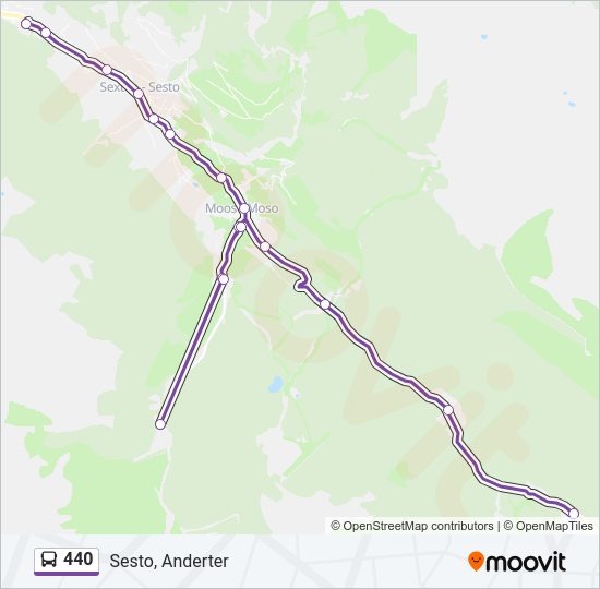 Percorso linea bus 440