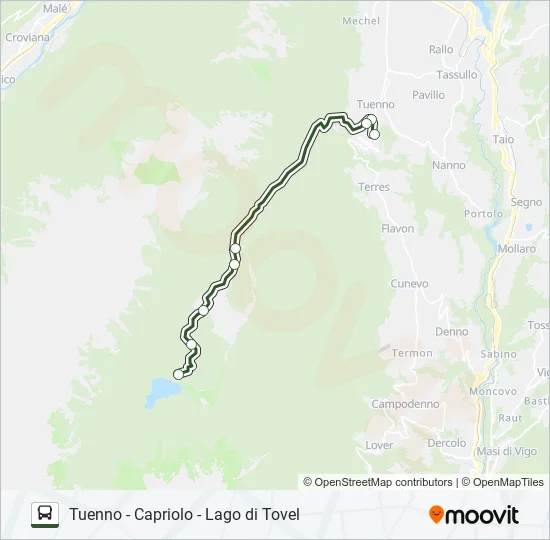 VAL DI TOVEL Bus Line Map