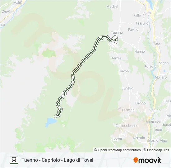 VAL DI TOVEL Bus Line Map