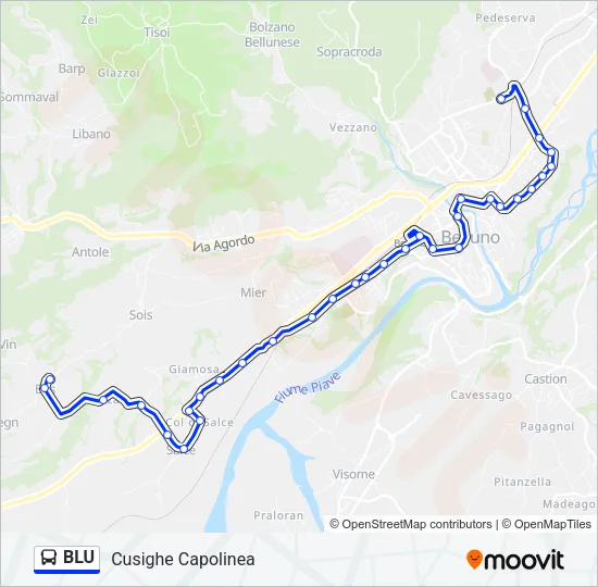 BLU Bus Line Map