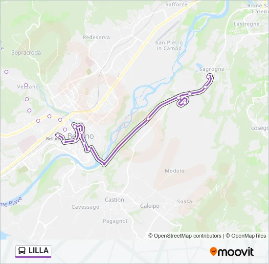 LILLA Bus Line Map