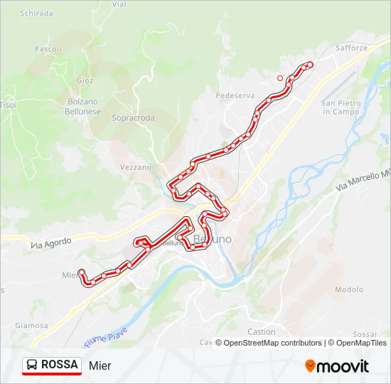 ROSSA Bus Line Map