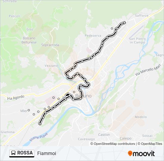 ROSSA bus Line Map