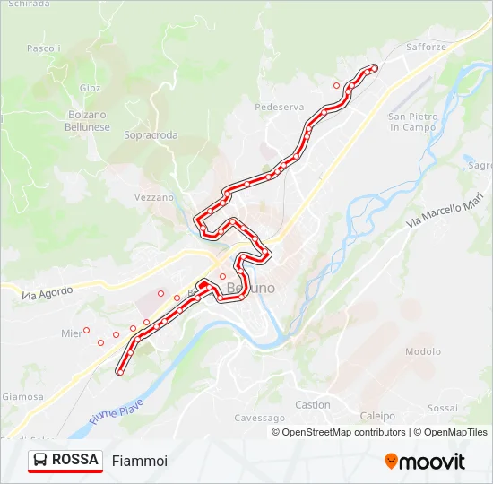 ROSSA Bus Line Map