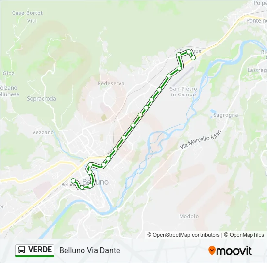 VERDE Bus Line Map