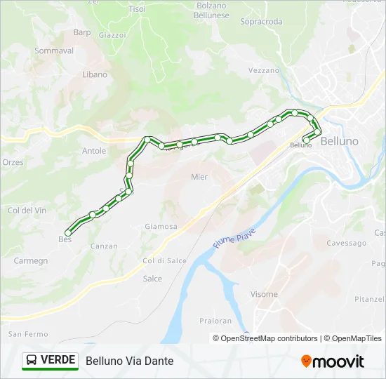 VERDE Bus Line Map