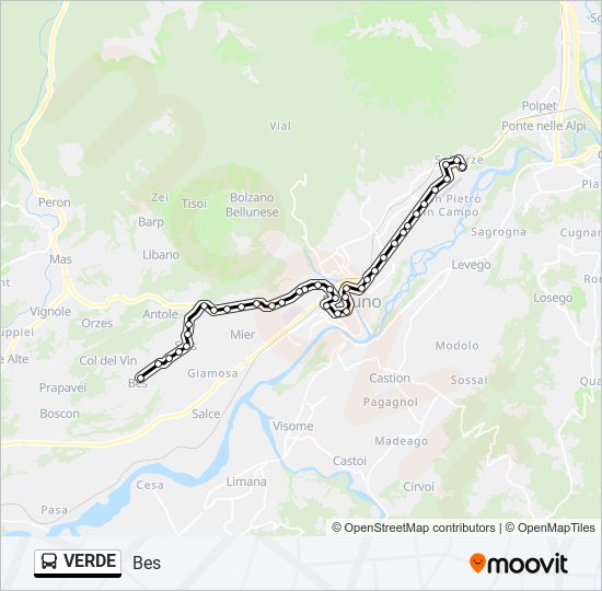 VERDE bus Line Map