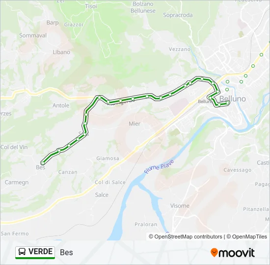 VERDE Bus Line Map