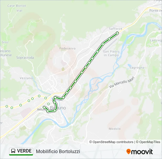 VERDE Bus Line Map